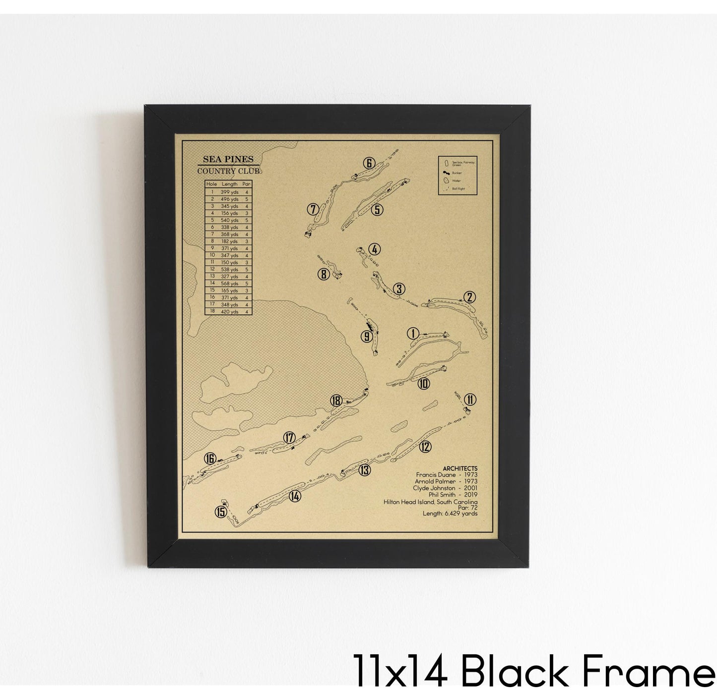 Sea Pines Country Club Outline (Print)