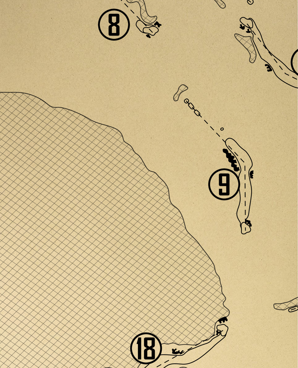 Sea Pines Country Club Outline (Print)