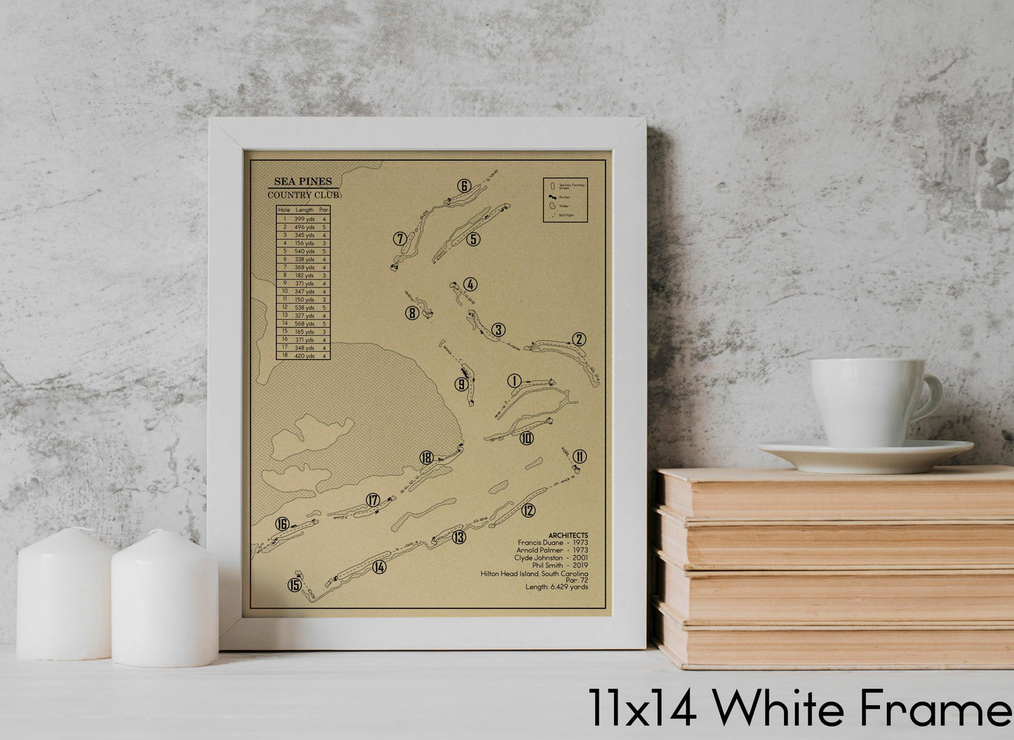 Sea Pines Country Club Outline (Print)