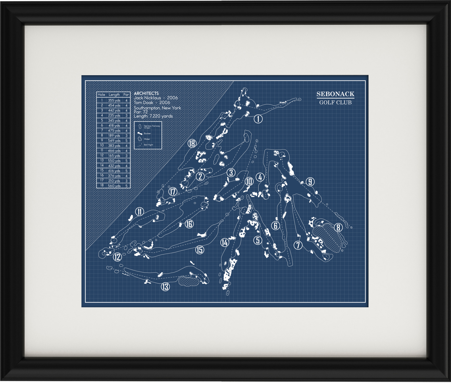 Sebonack Golf Club Blueprint (Print)