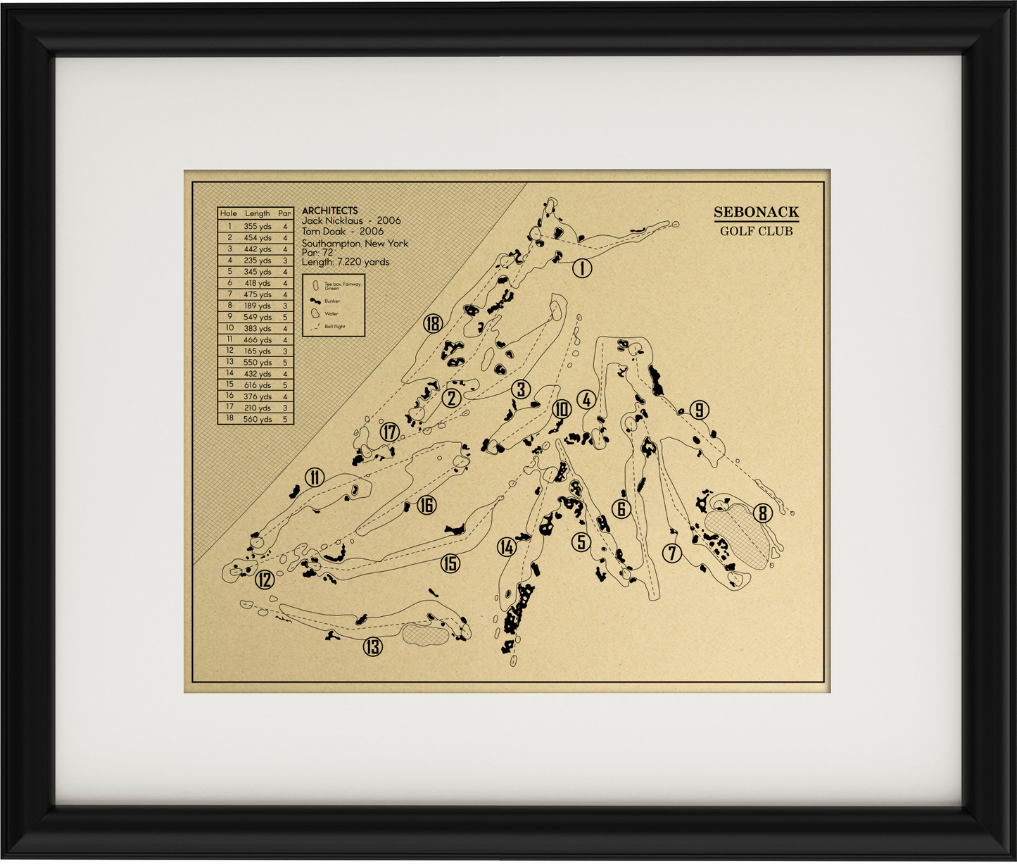 Sebonack Golf Club Outline (Print)
