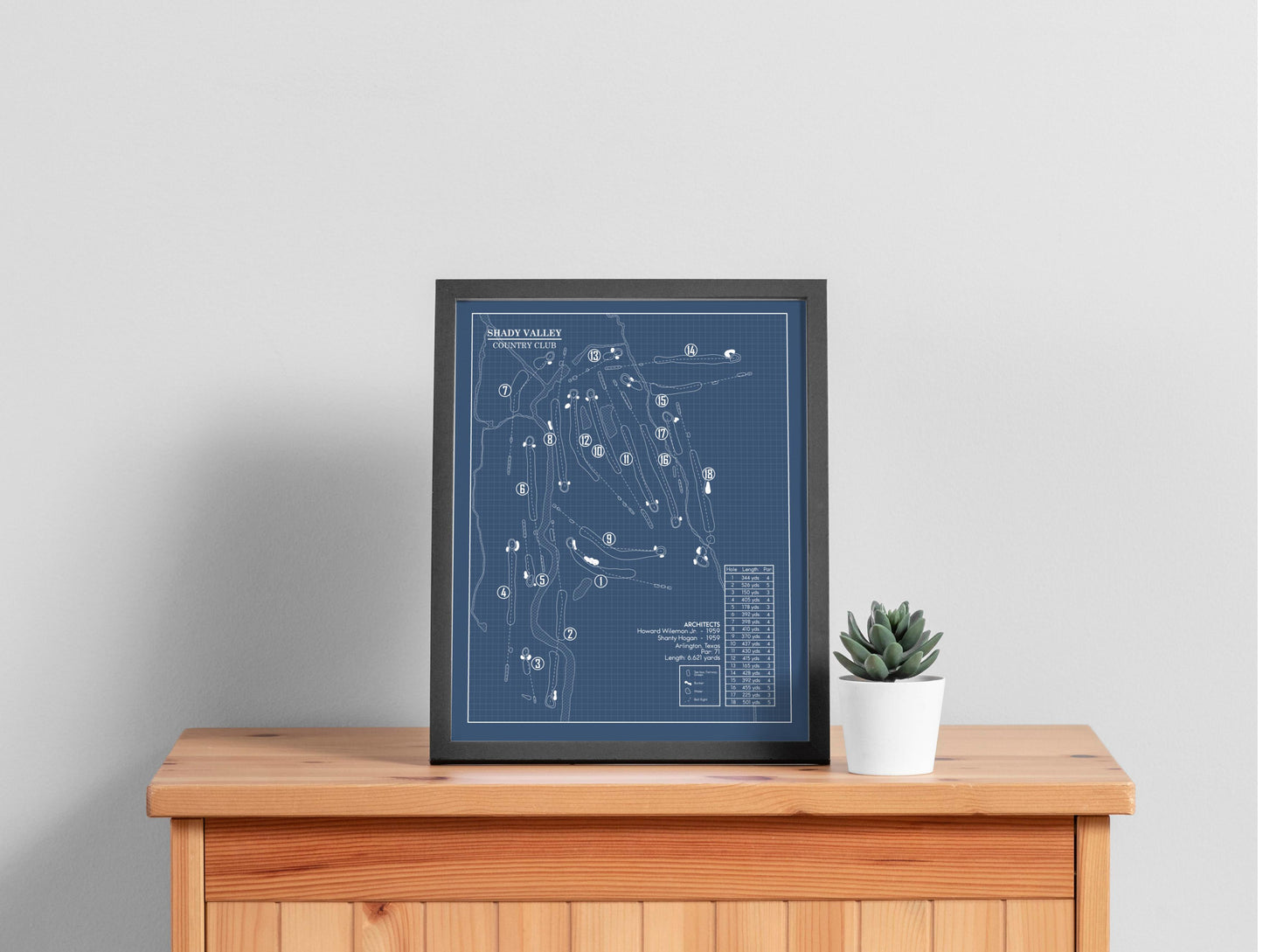 Shady Valley Country Club Blueprint (Print)