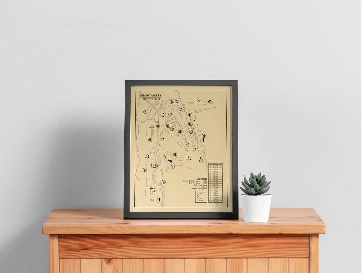 Shady Valley Country Club Outline (Print)