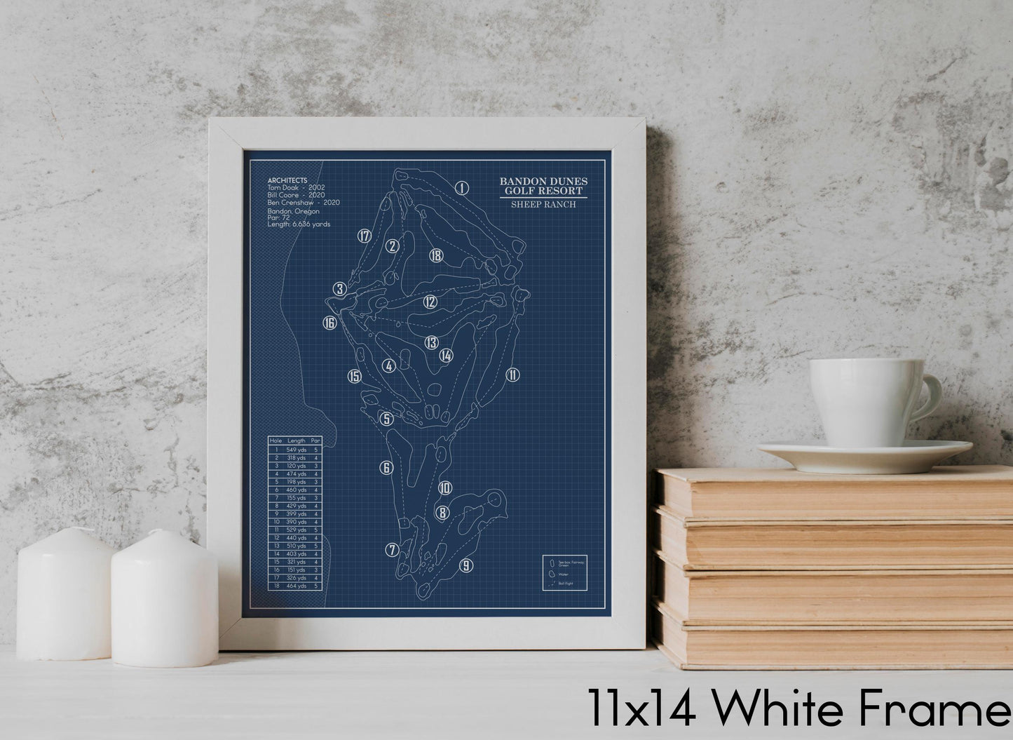 Sheep Ranch Golf Course at Bandon Dunes Blueprint (Print)