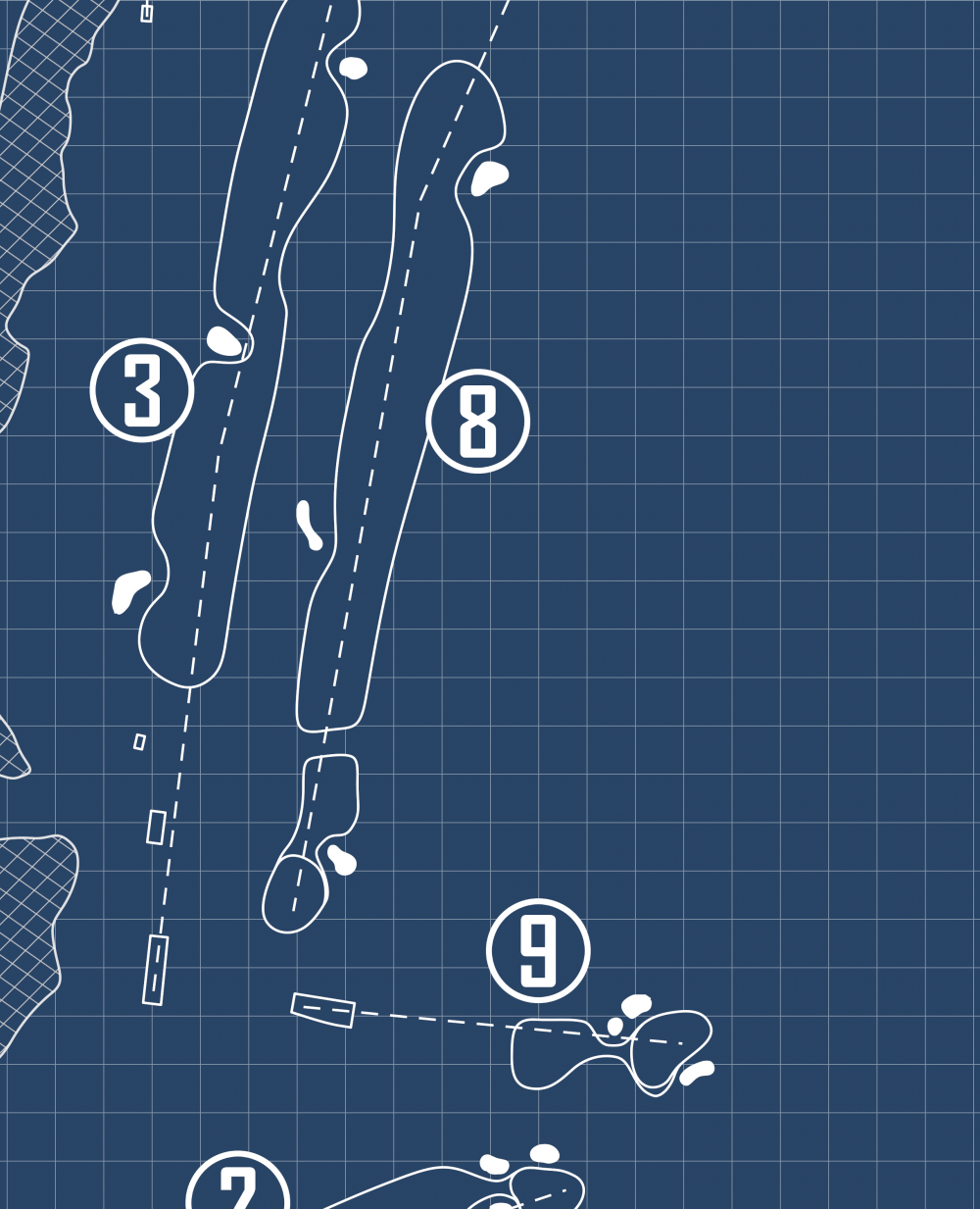 Shuttle Meadow Country Club Blueprint (Print)