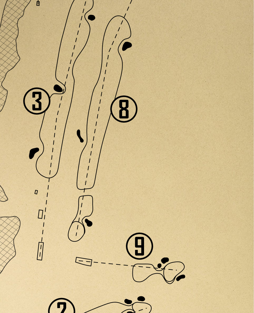 Shuttle Meadow Country Club Outline (Print)