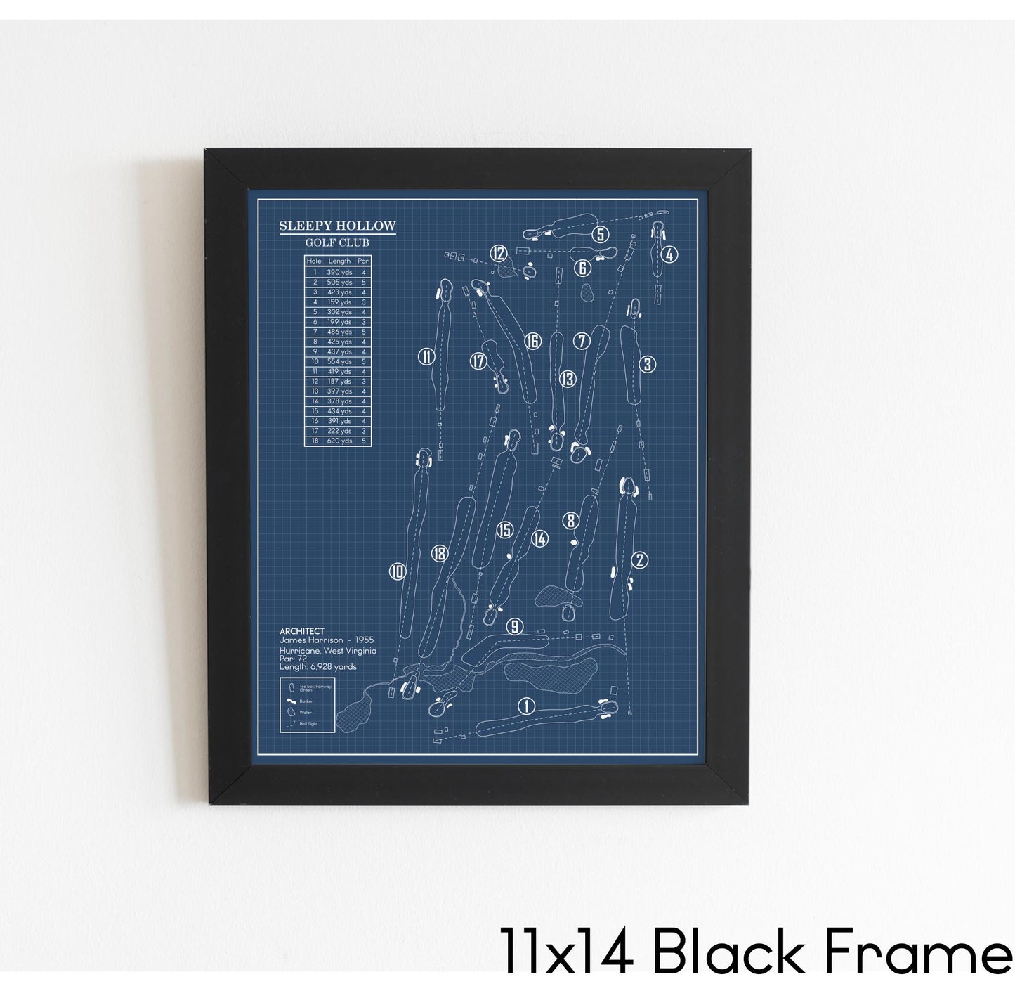 Sleepy Hollow Golf Club Blueprint (Print)