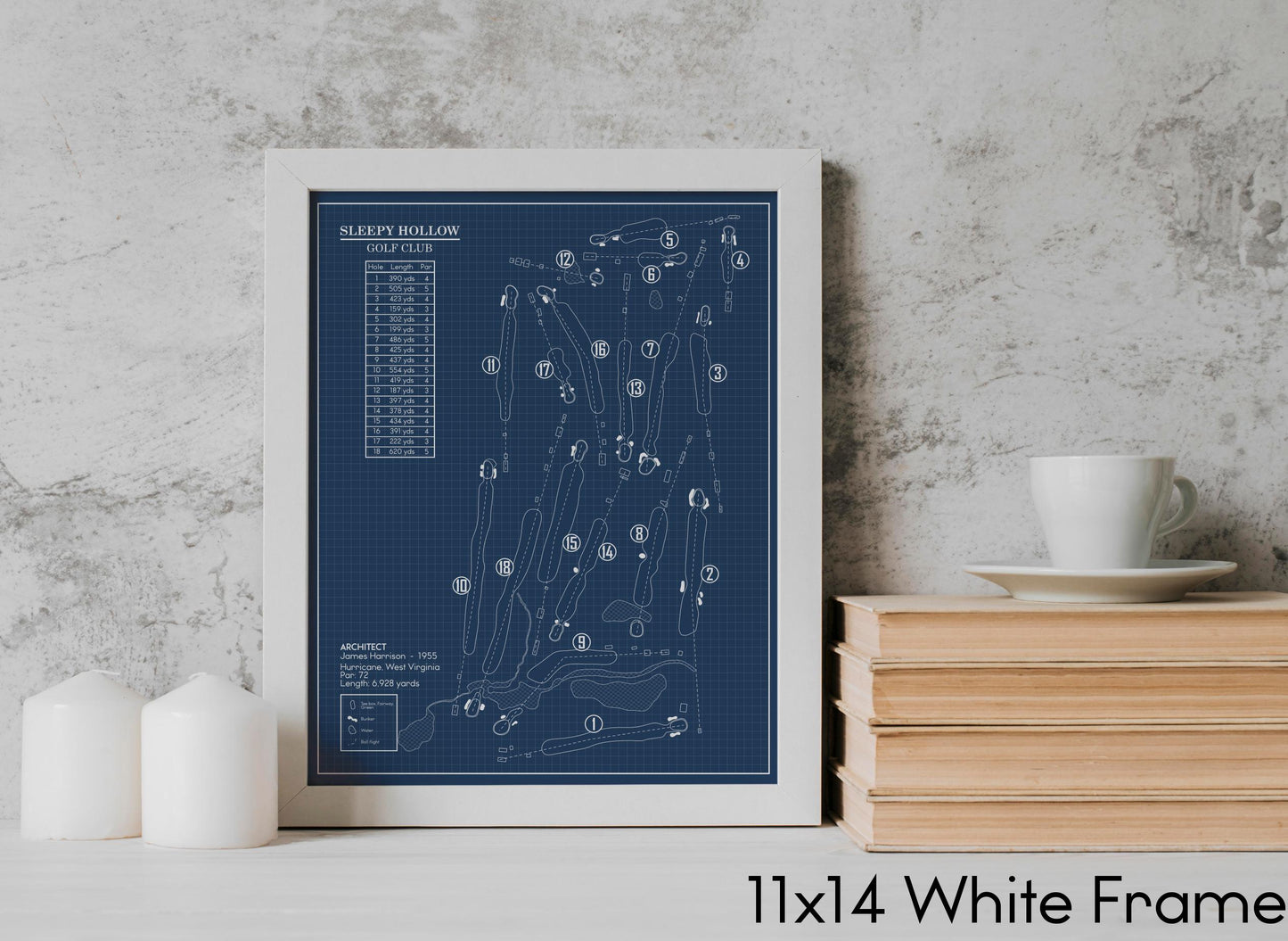 Sleepy Hollow Golf Club Blueprint (Print)