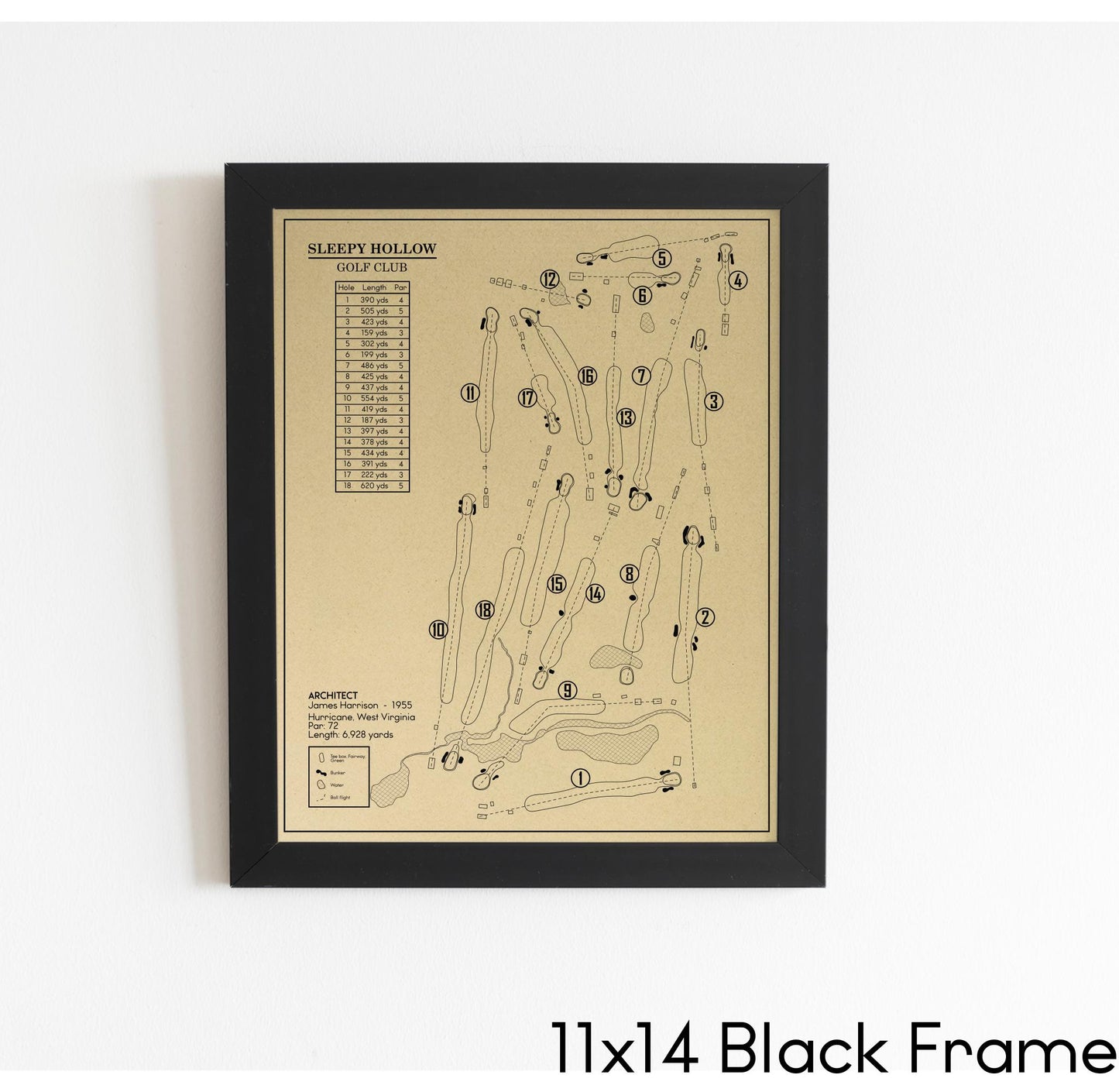 Sleepy Hollow Golf Club Outline (Print)