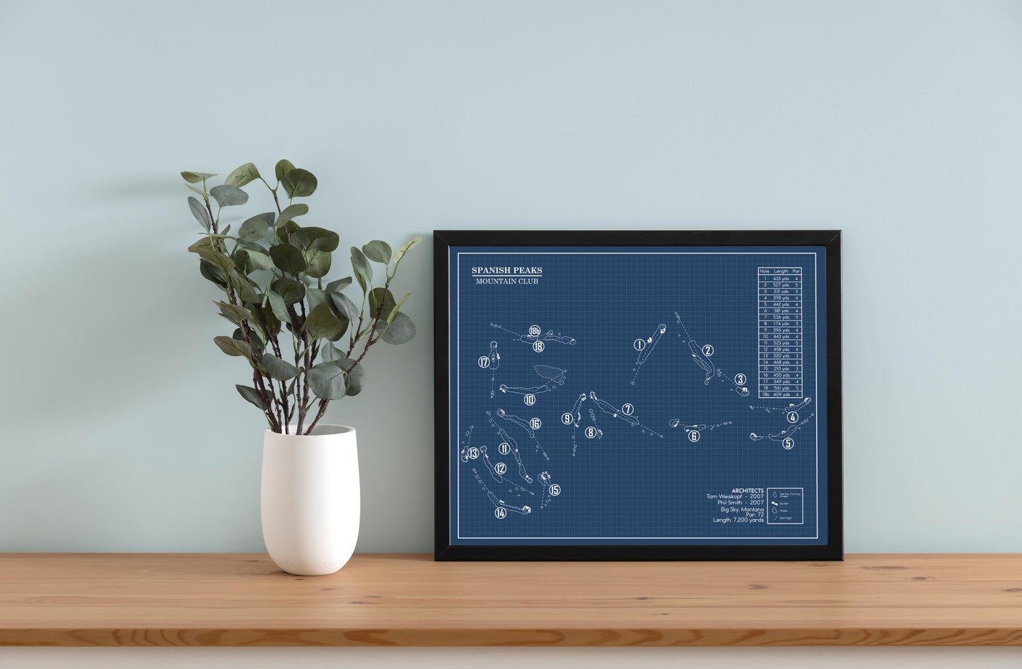 Spanish Peaks Mountain Club Blueprint (Print)