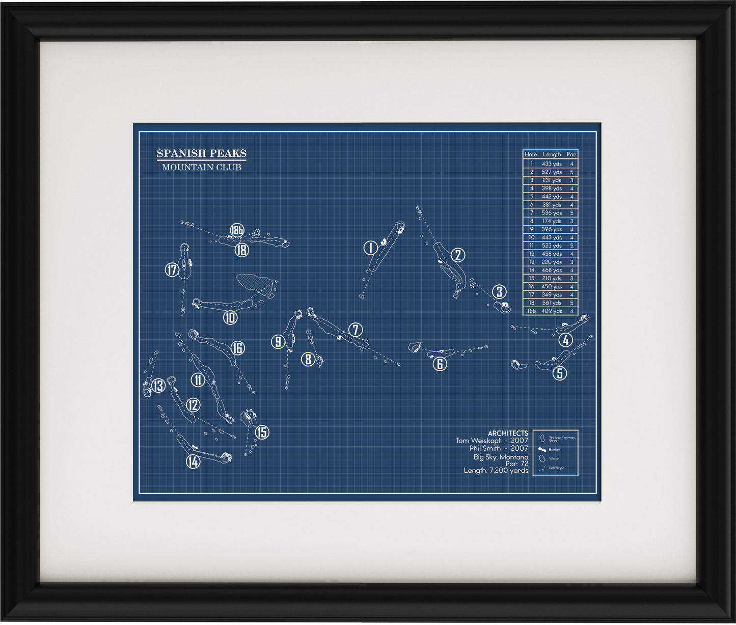 Spanish Peaks Mountain Club Blueprint (Print)