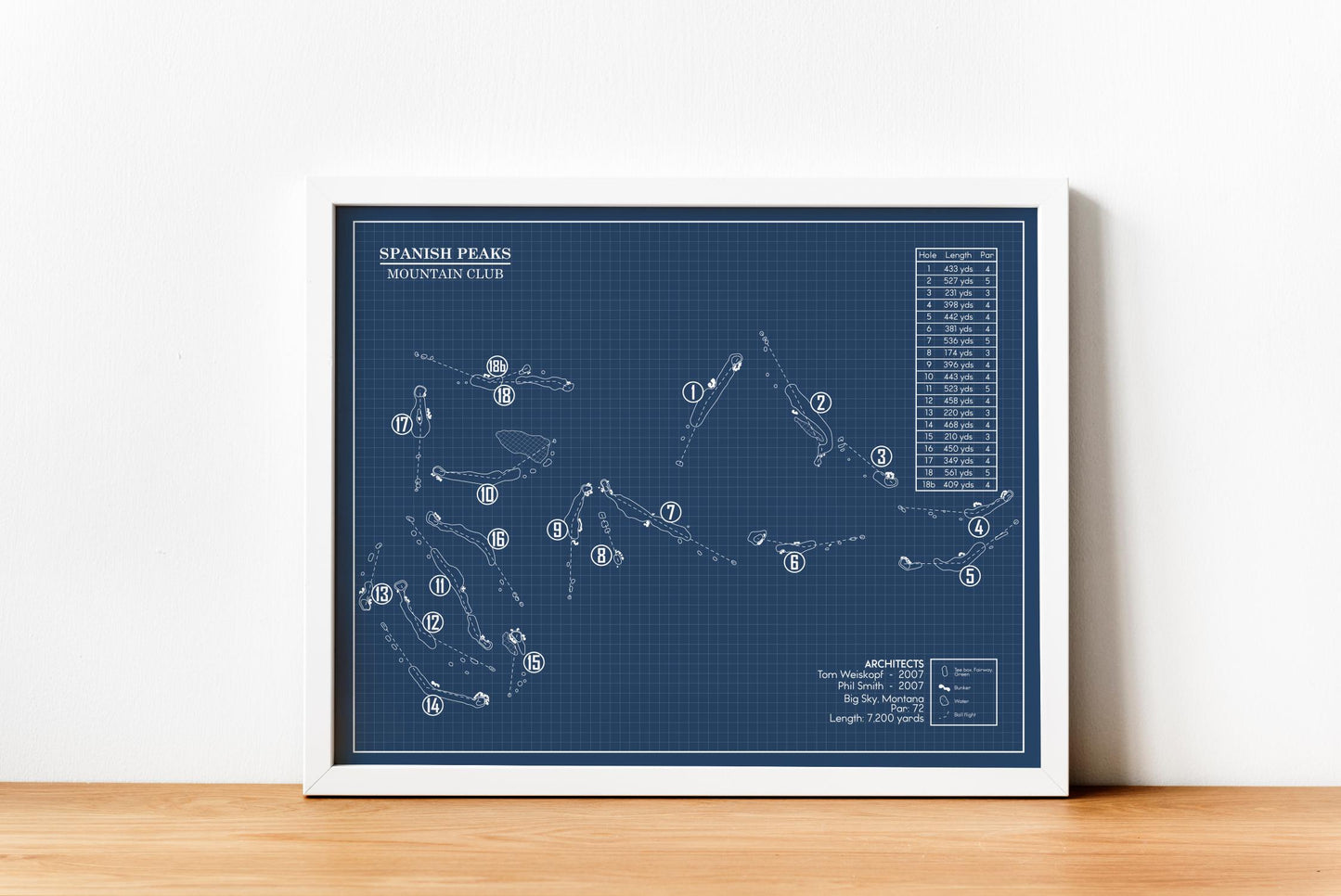Spanish Peaks Mountain Club Blueprint (Print)