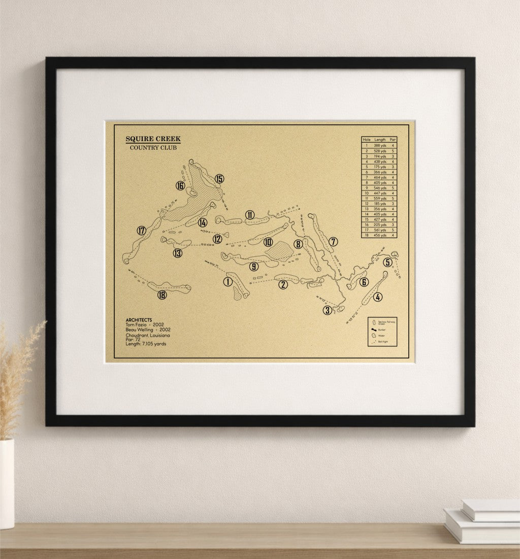 Squire Creek Country Club Outline (Print)