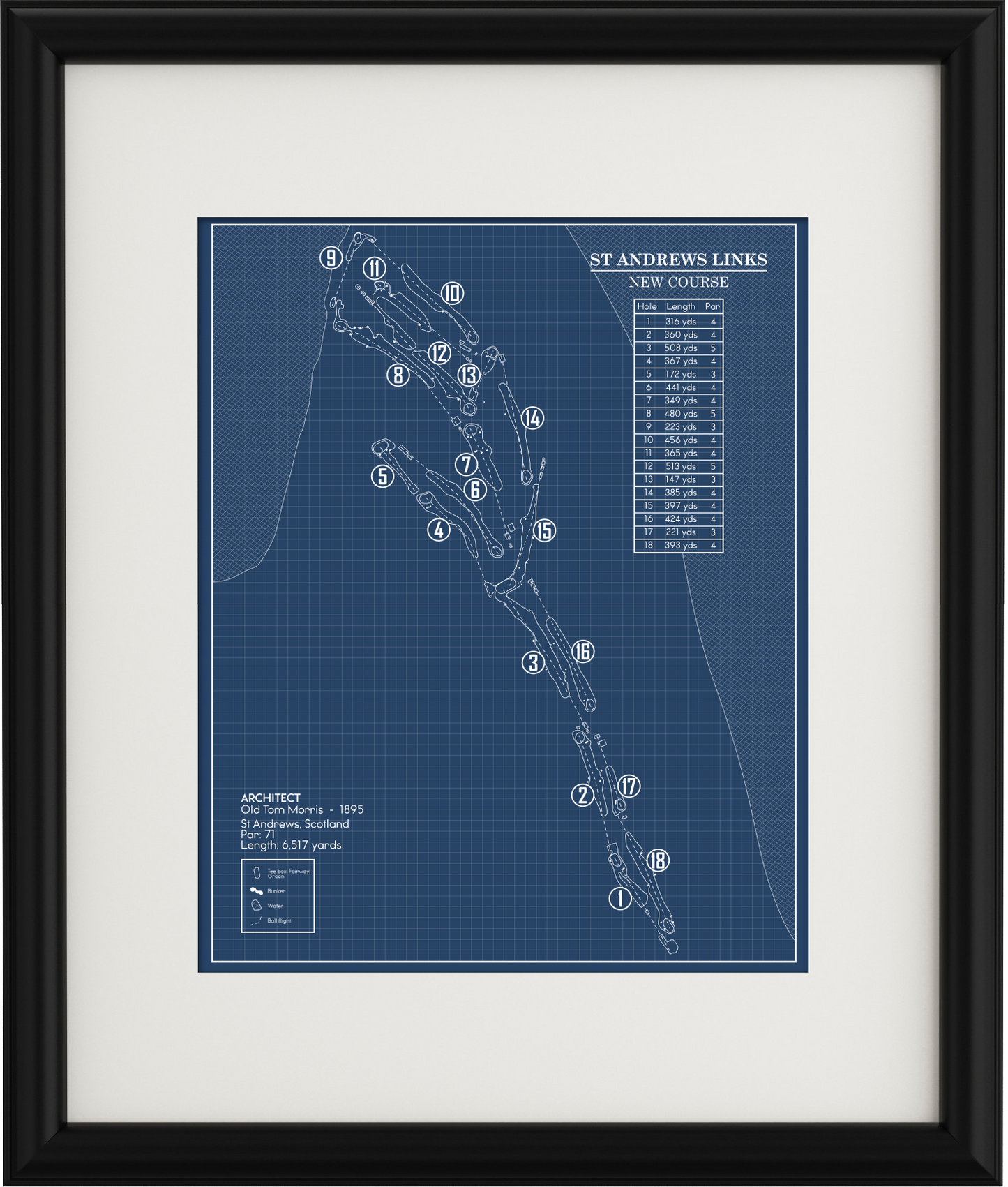 The New Course at St Andrews Links Blueprint (Print)