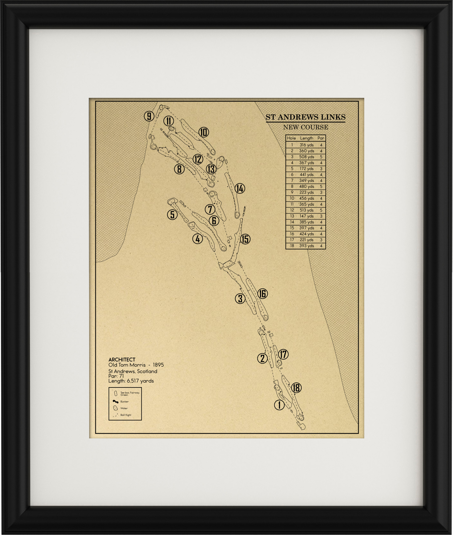 The New Course at St Andrews Links Outline (Print)