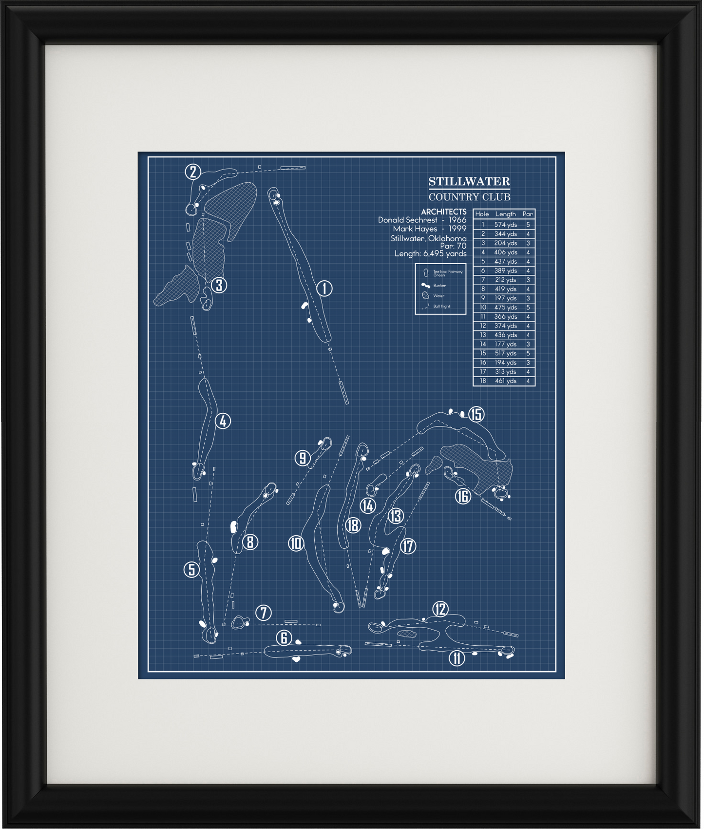 Stillwater Country Club Blueprint (Print)