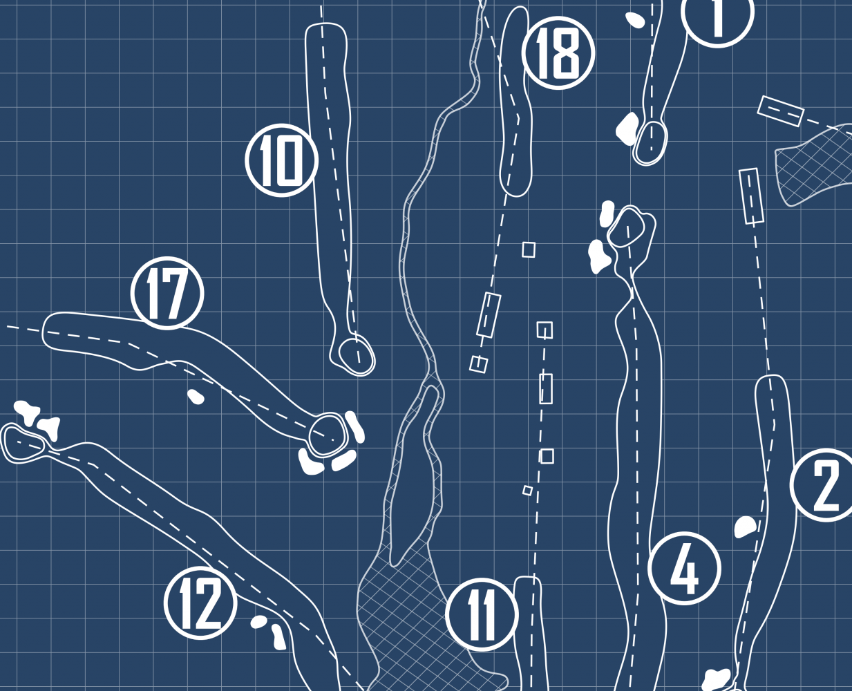 Tara Hills Golf Course Blueprint (Print)