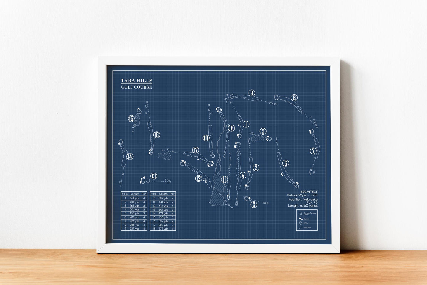 Tara Hills Golf Course Blueprint (Print)