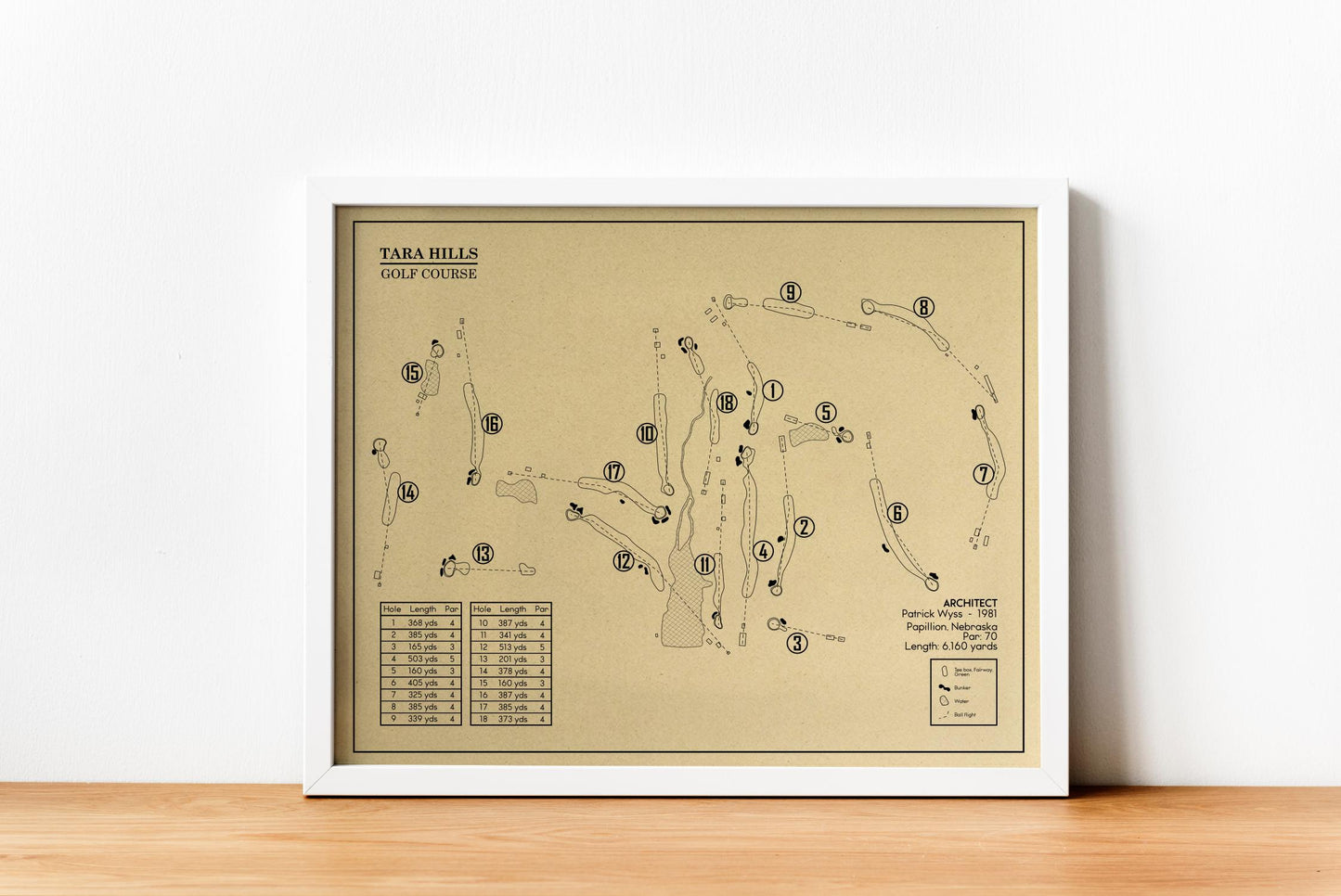 Tara Hills Golf Course Outline (Print)