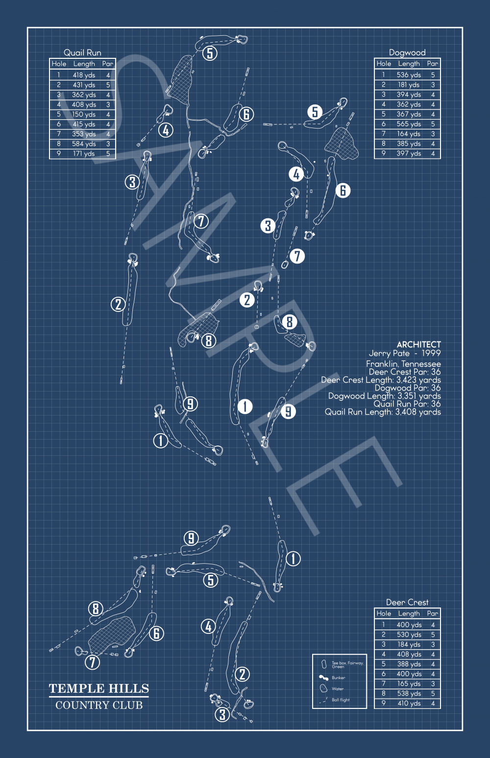 Temple Hills Country Club Blueprint (Print)