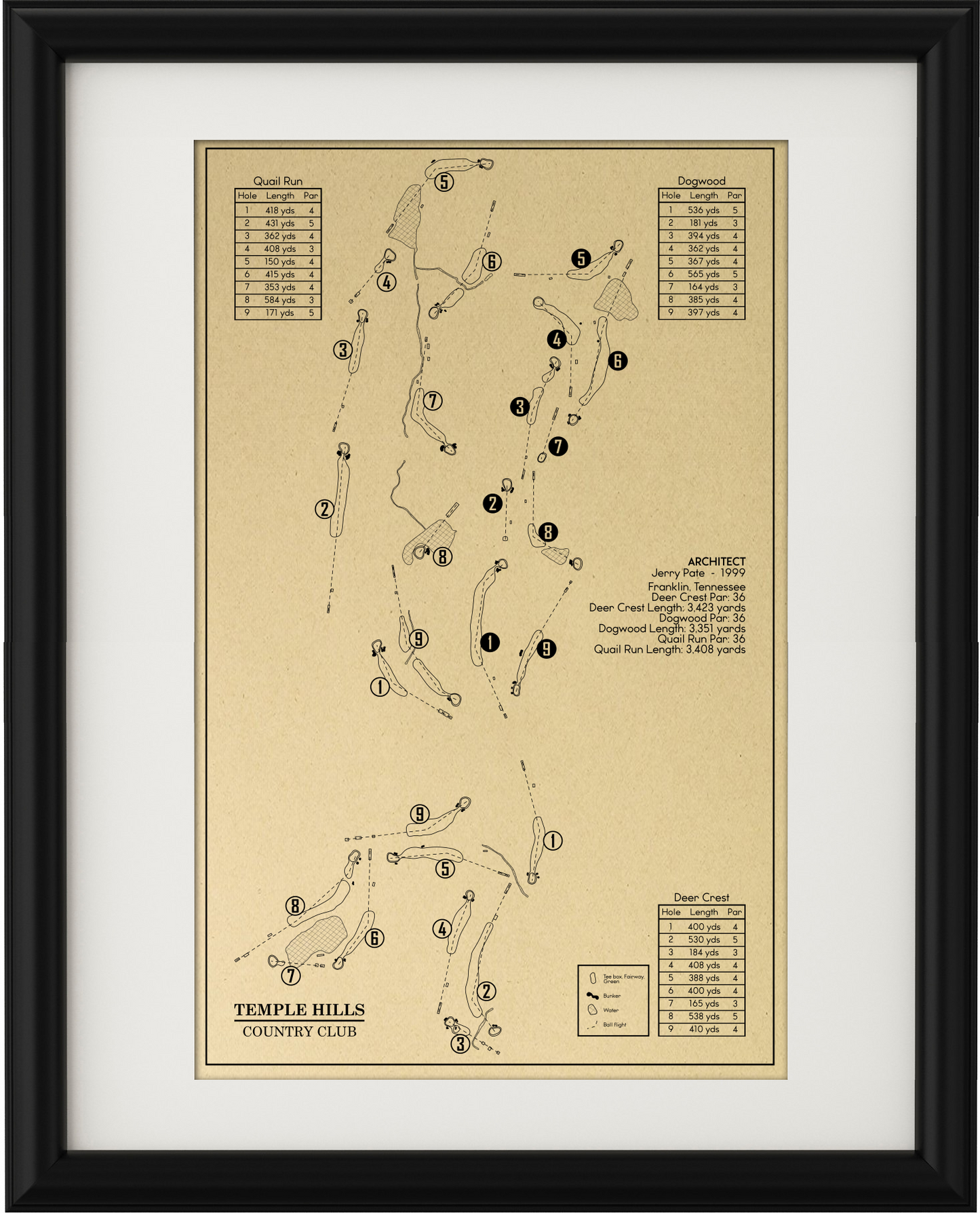 Temple Hills Country Club Outline (Print)