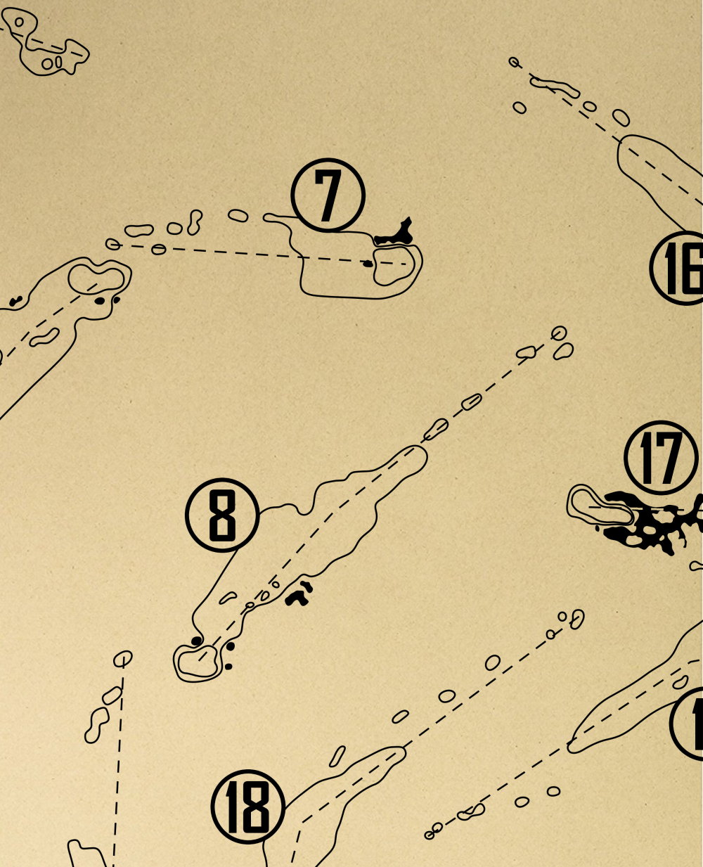 Tetherow Golf Club Outline (Print)