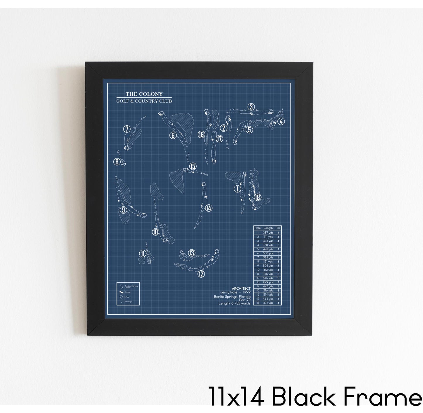 The Colony Golf & Country Club Blueprint (Print)