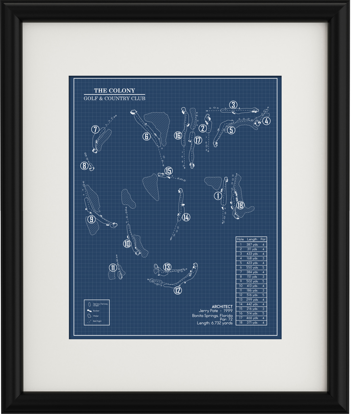The Colony Golf & Country Club Blueprint (Print)
