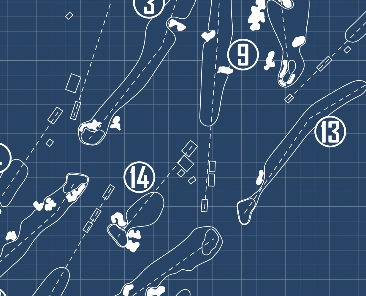 The Riviera Country Club Blueprint (Print)