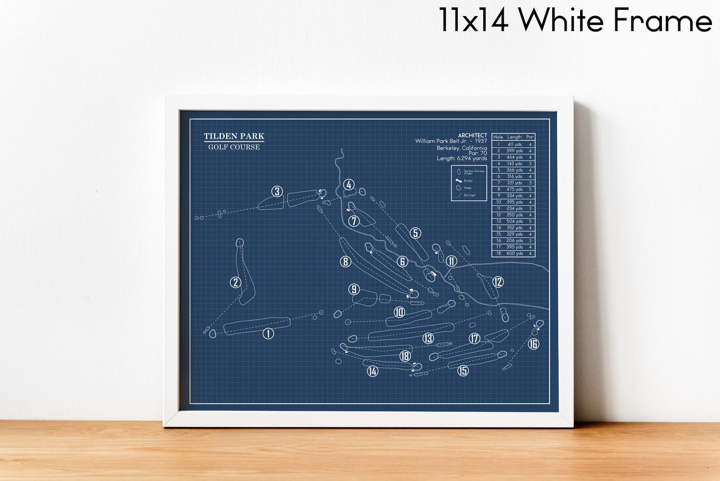 Tilden Park Golf Course Blueprint (Print)