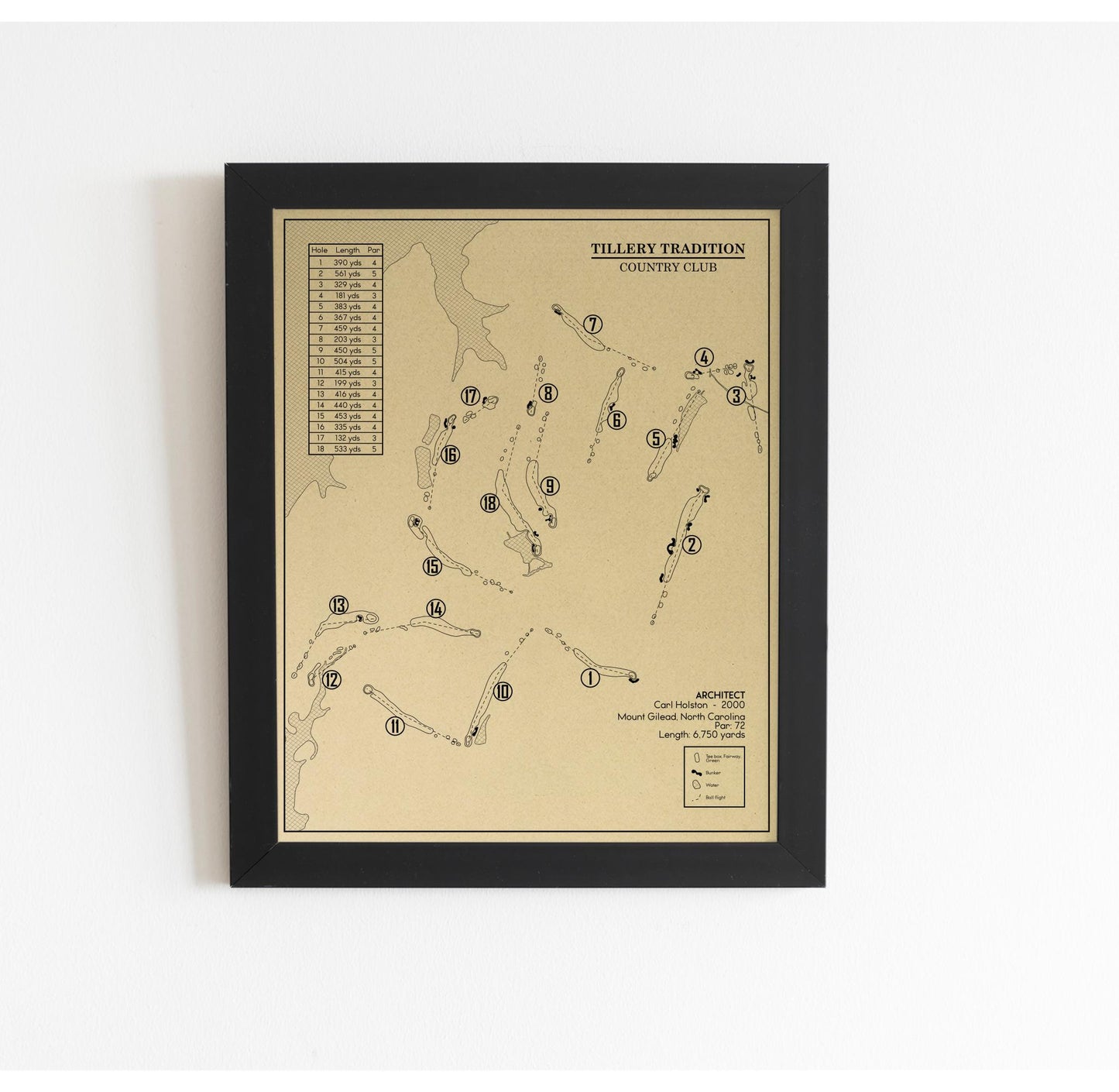 Tillery Tradition Country Club Outline (Print)