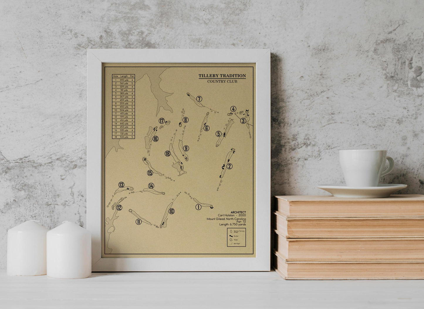Tillery Tradition Country Club Outline (Print)