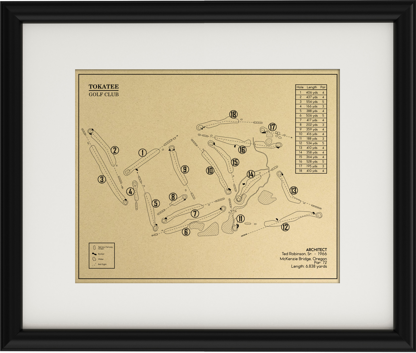 Tokatee Golf Club Outline (Print)