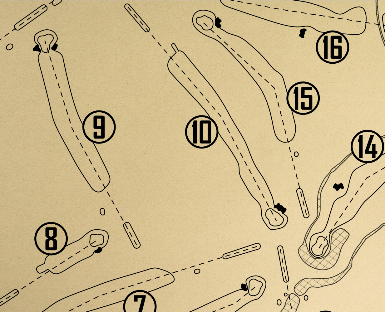 Tokatee Golf Club Outline (Print)