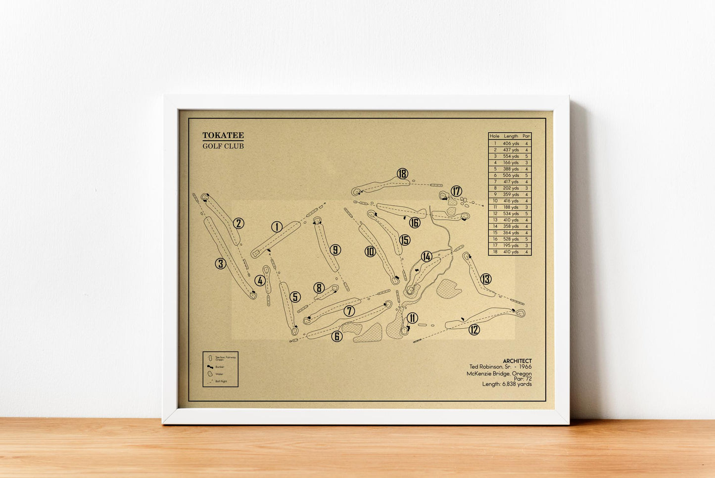 Tokatee Golf Club Outline (Print)