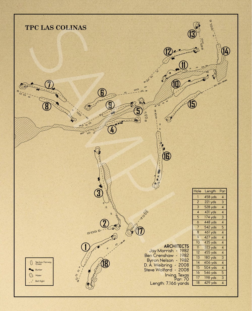 TPC Las Colinas Outline (Print)