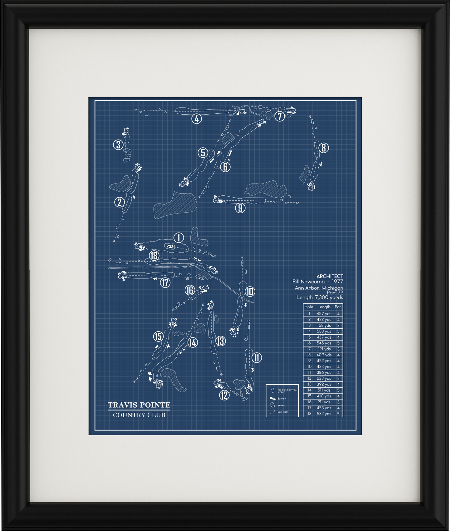 Travis Pointe Country Club Blueprint (Print)