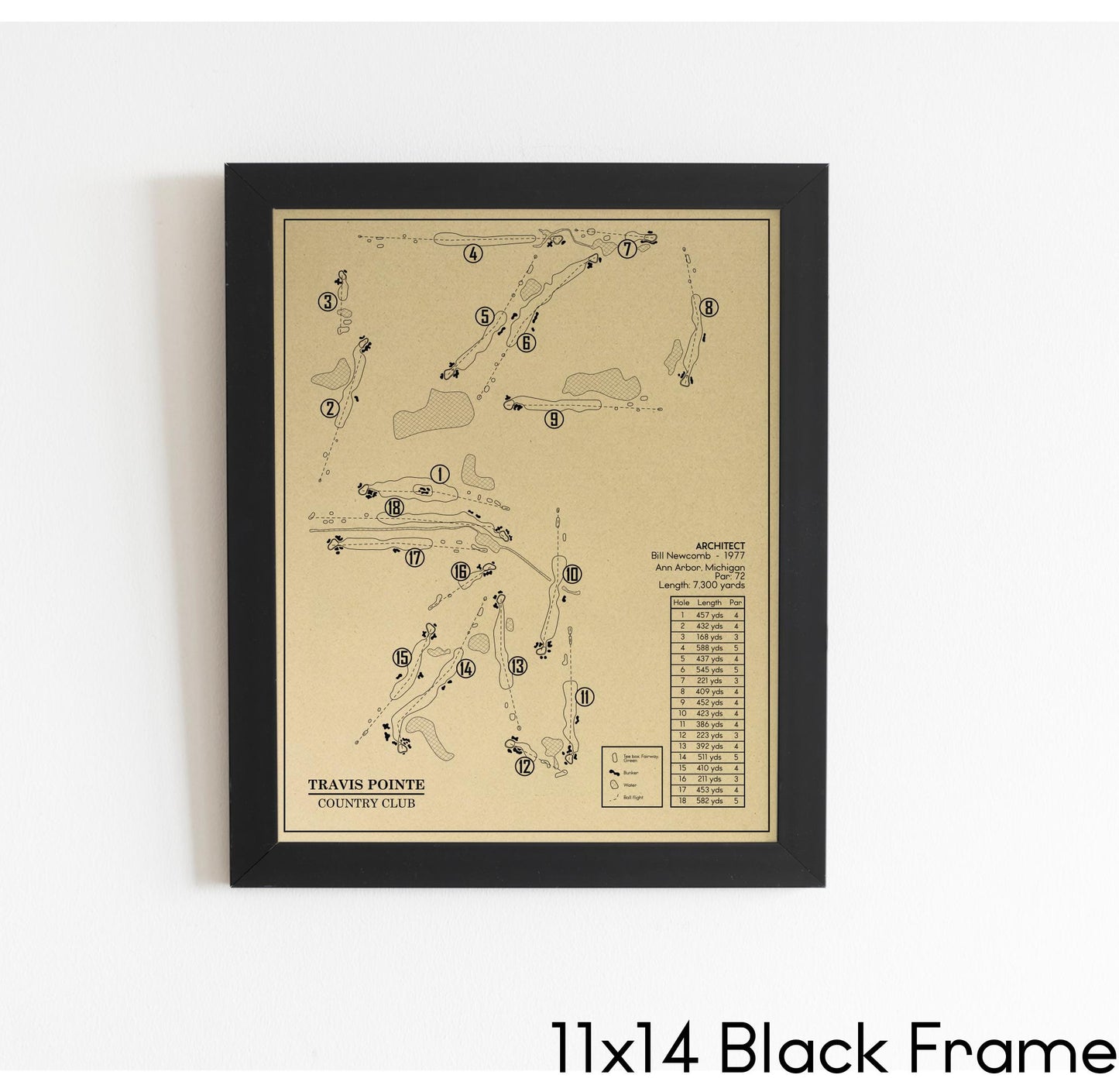 Travis Pointe Country Club Outline (Print)