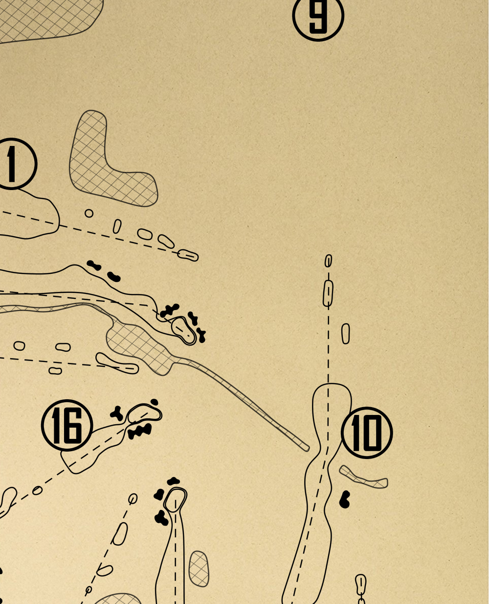 Travis Pointe Country Club Outline (Print)