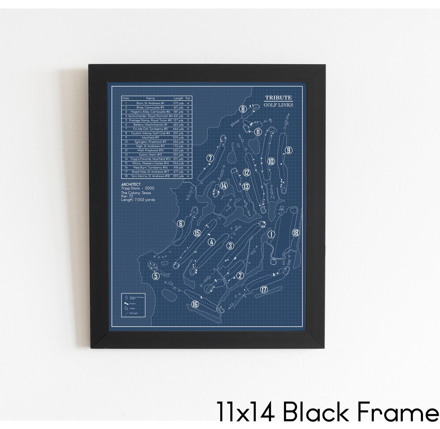 Tribute Golf Club Blueprint (Print)