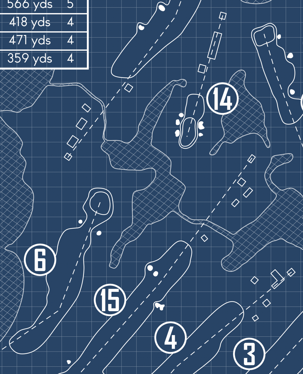 Tribute Golf Club Blueprint (Print)