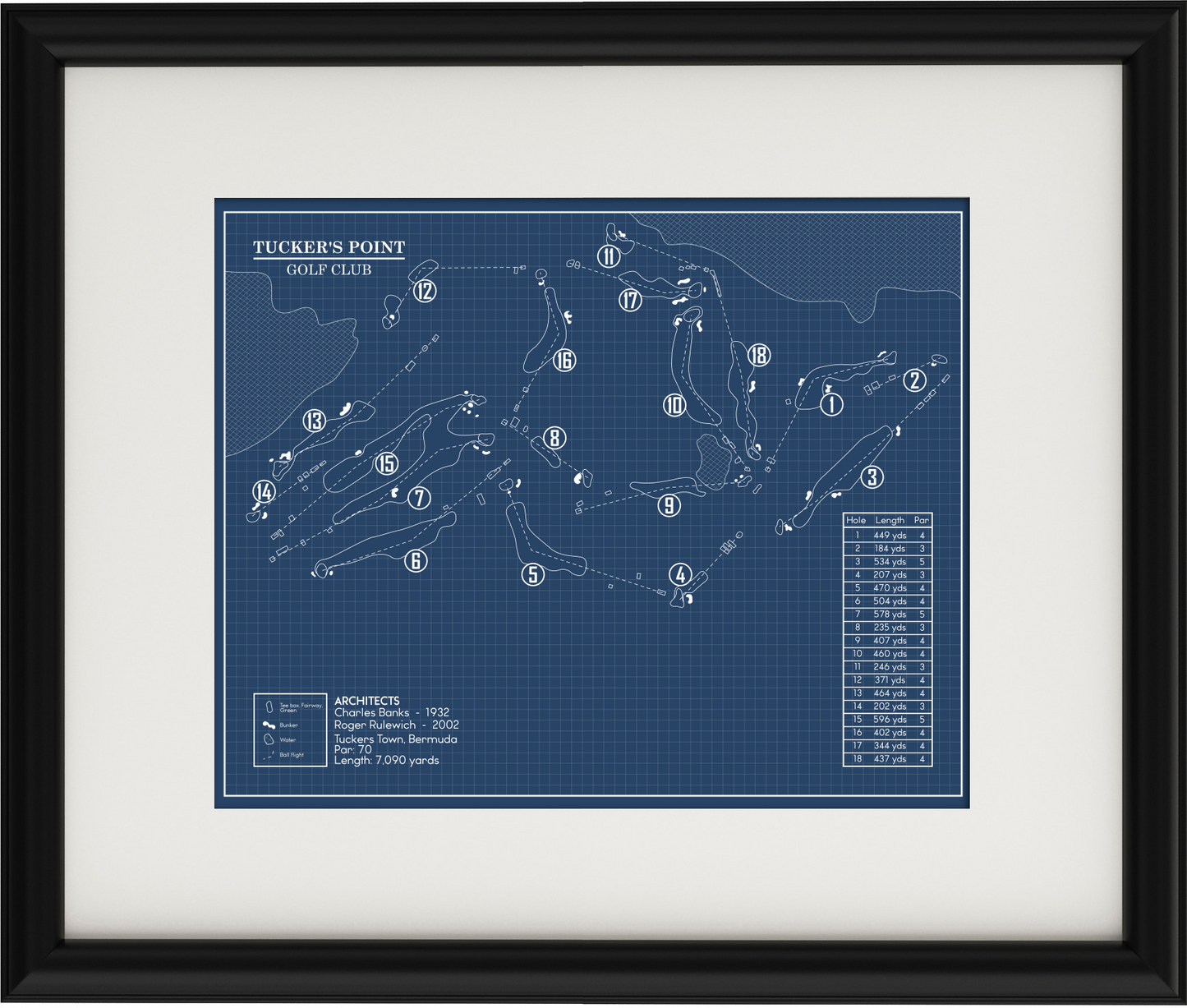 Tucker's Point Golf Club Blueprint (Print)