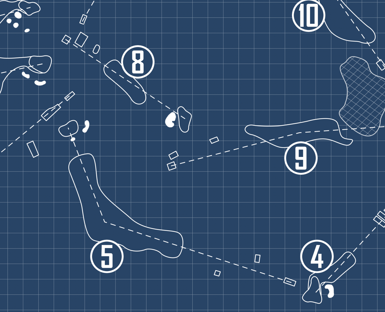 Tucker's Point Golf Club Blueprint (Print)