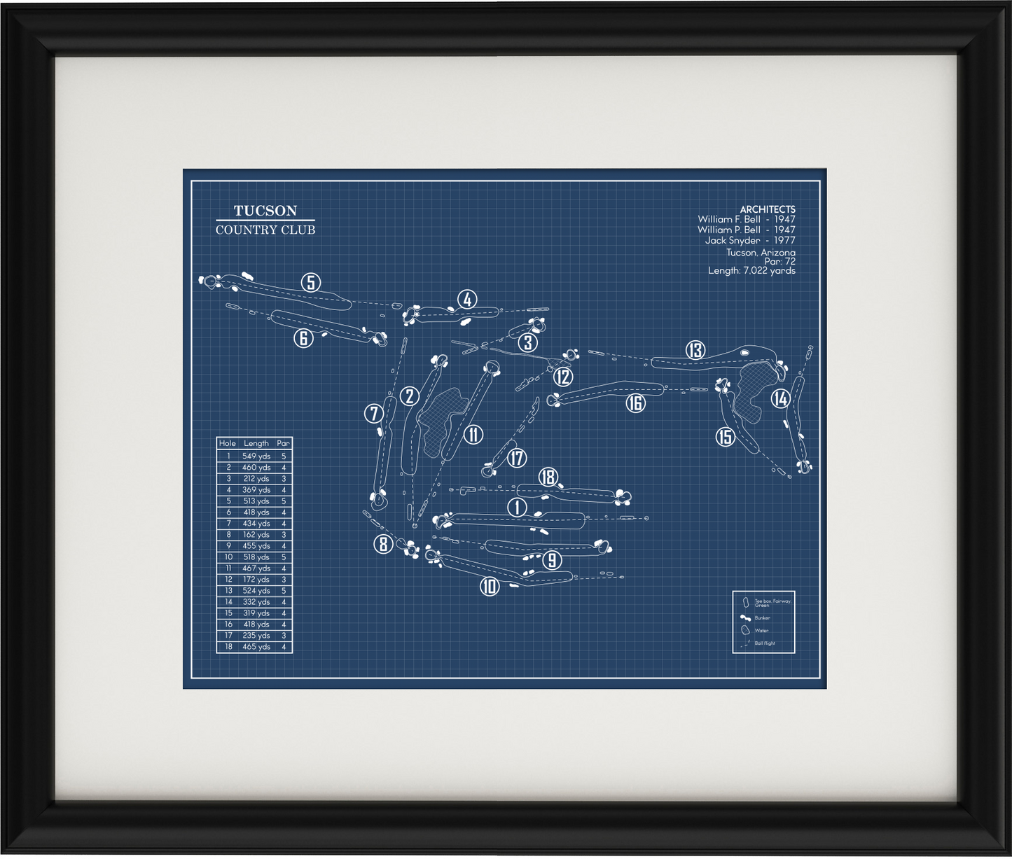 Tucson Country Club Blueprint (Print)