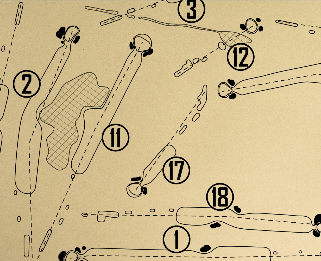 Tucson Country Club Outline (Print)