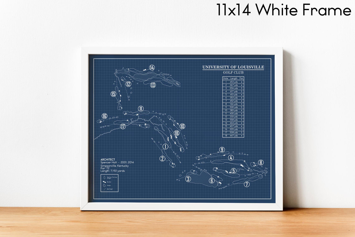 University of Louisville Golf Club Blueprint (Print)