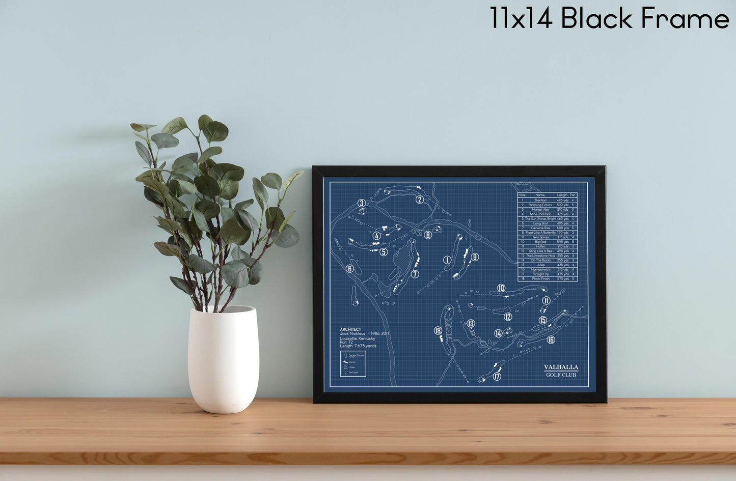 Valhalla Golf Club Blueprint (Print)