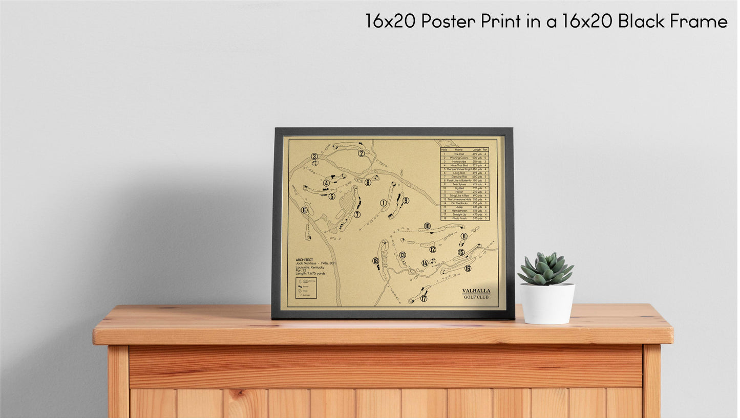 Valhalla Golf Club Outline (Print)