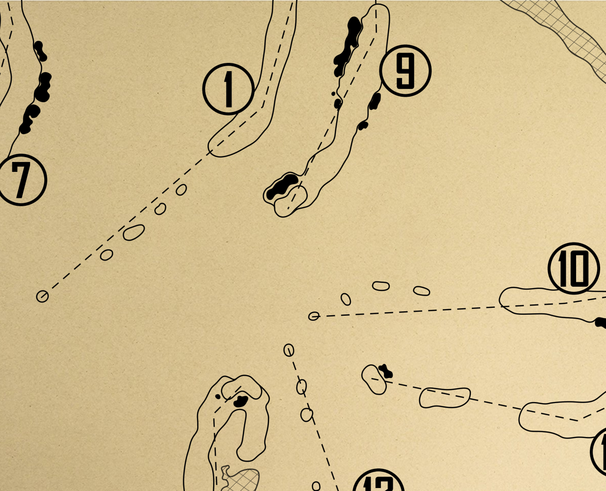 Valhalla Golf Club Outline (Print)