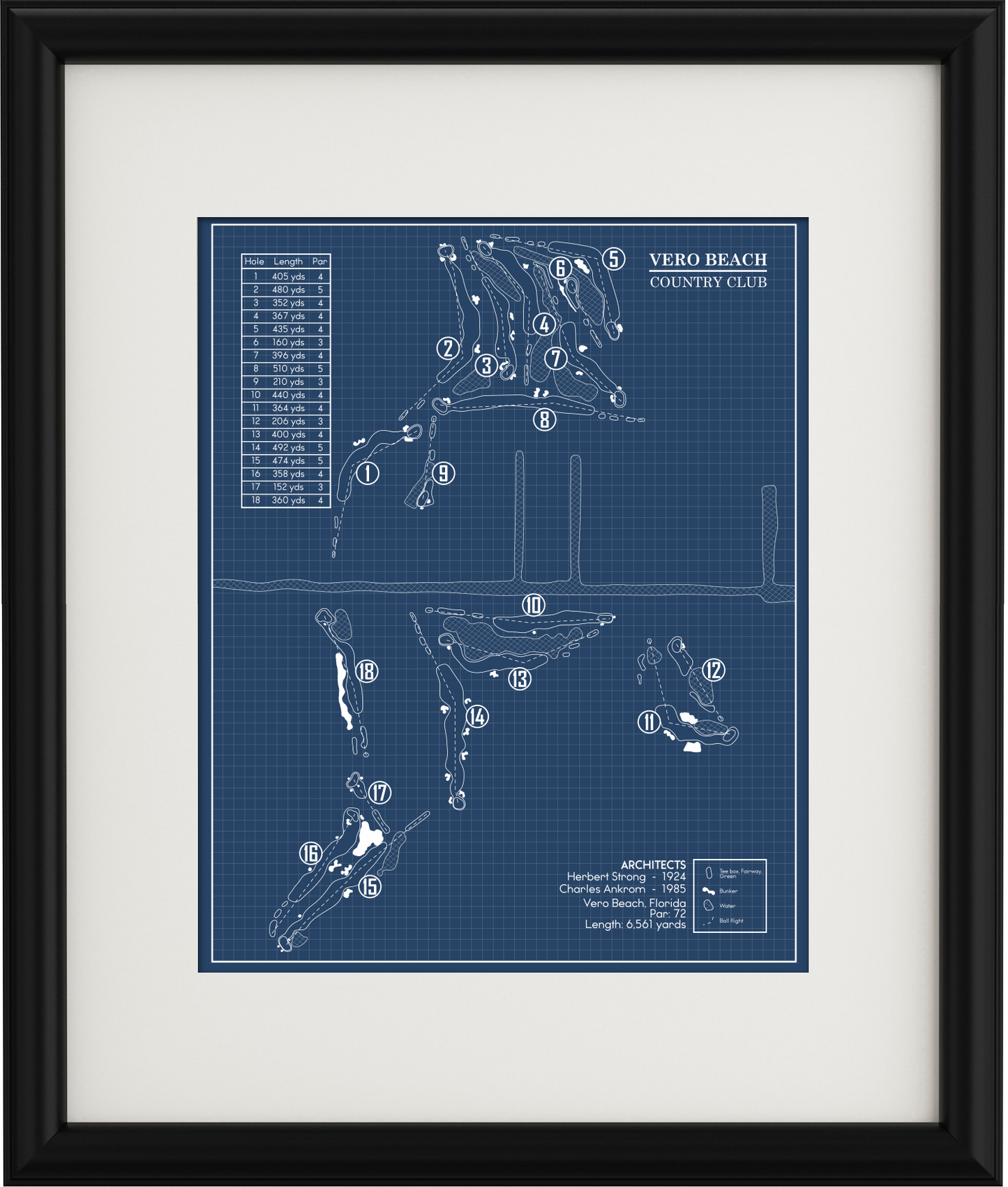 Vero Beach Country Club Blueprint (Print)